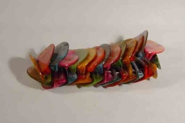 Muschelteile, Armband,  Halbrund bunt