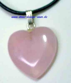 Rosenquarz Anh�nger Herzform