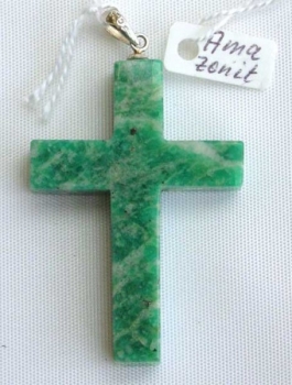 Amazonit Edelstein Benedikt XVI Kreuz