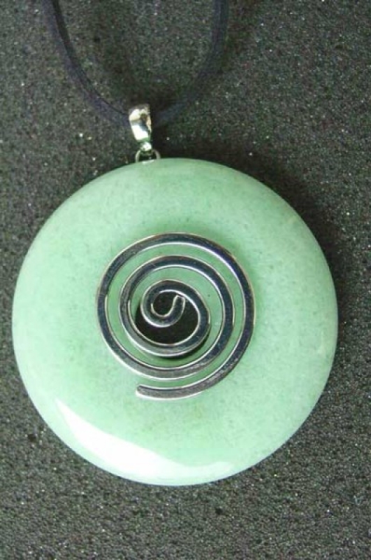 Amazonit Donut mit Spirale 50mm