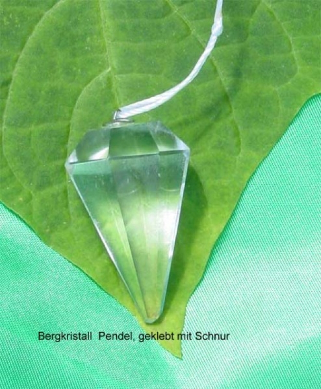 Pendel Bergkristall, Aufh�ngung Silber geklebt