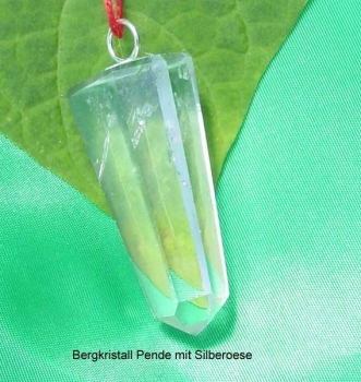Pendel Bergkristall Oese geklebt
