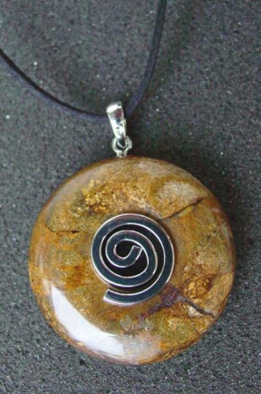 Bronzit Donut mit Spirale 40mm