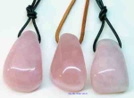 Rosenquarz Anh�nger Tropfenform Edelstein