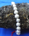 S�sswasserperlen, Armband, silbergrau