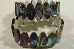 Paua, Abalone douplette  oval, Armband