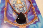 Onyx, Edelstein Anh�nger in Tropfenform