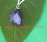 Amethystspitze (roh) Anh�nger mit gold/silberfarb.